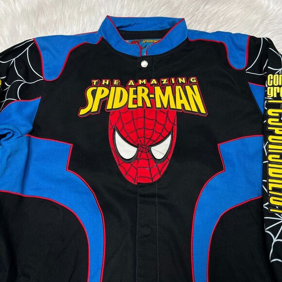 JH DESIGN YOUTH AMAZING SPIDERMAN JACKET SIZE 2XL 13-14 GREAT POWER SPIDER-MAN - Picture 2 of 8